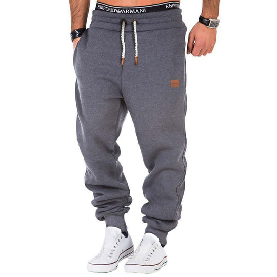 Herren Bequeme Freizeithose im Joggingstil mit Kordelzug und elastischem Bund EB
