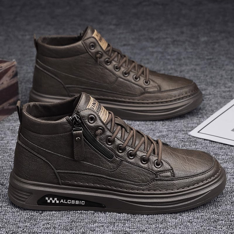 Herren modische High-Top Sneakers mit praktischer seitlicher Reißverschlussöffnung und Hochleistungssohle EB