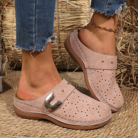 Damen Komfortable und stilvolle Clogs mit floralem Design EB