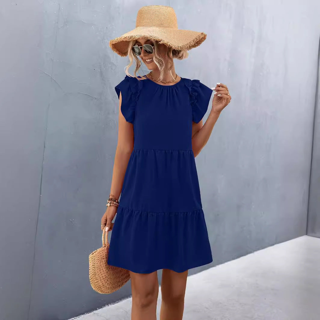 Damen Sommerkleid mit Rüschen EB