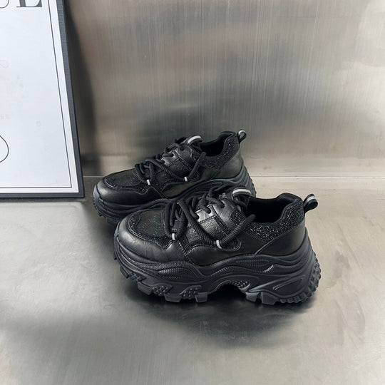 Damen Sportliche Chunky Sneakers mit atmungsaktiver Obermaterialkombination und rutschfester Sohle EB