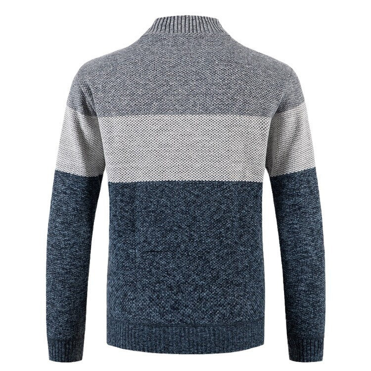Herren Strickjacke mit strukturiertem Design und modernem Kragen EB