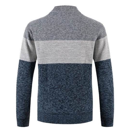 Herren Strickjacke mit strukturiertem Design und modernem Kragen EB