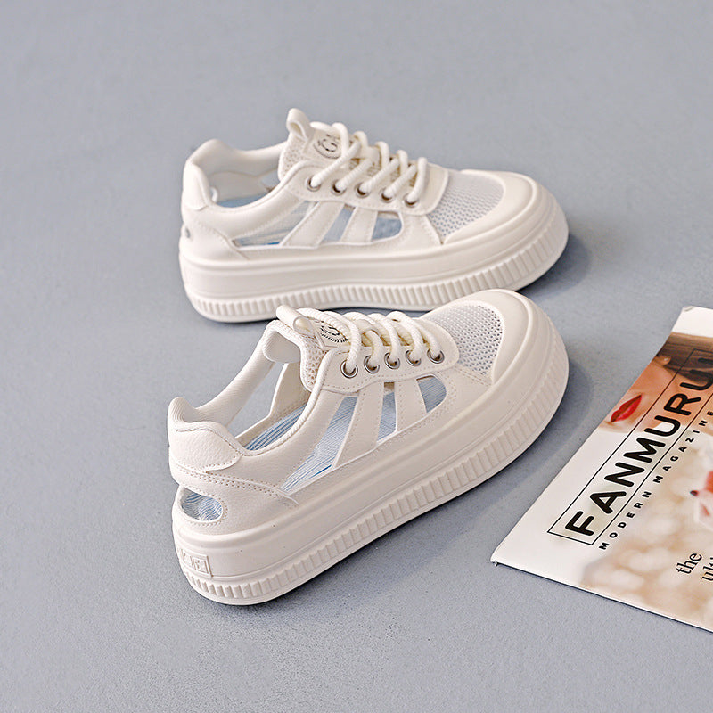 Damen Modische Sneaker mit luftiger Mesh-Oberfläche und flexiblem Sohlenprofil EB