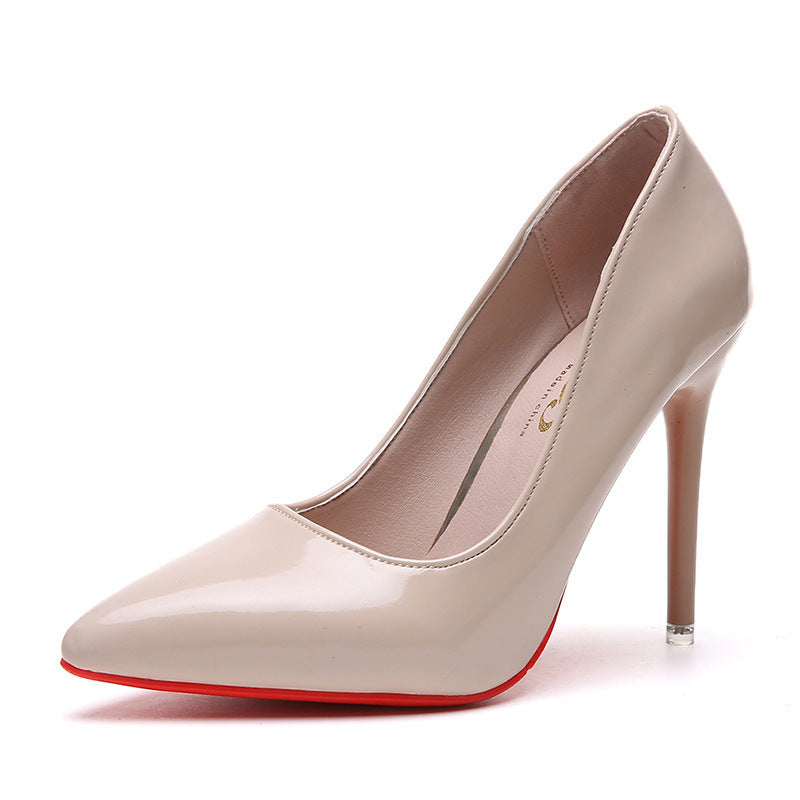Damen Elegante Stiletto-Pumps mit hochglänzender Oberfläche EB
