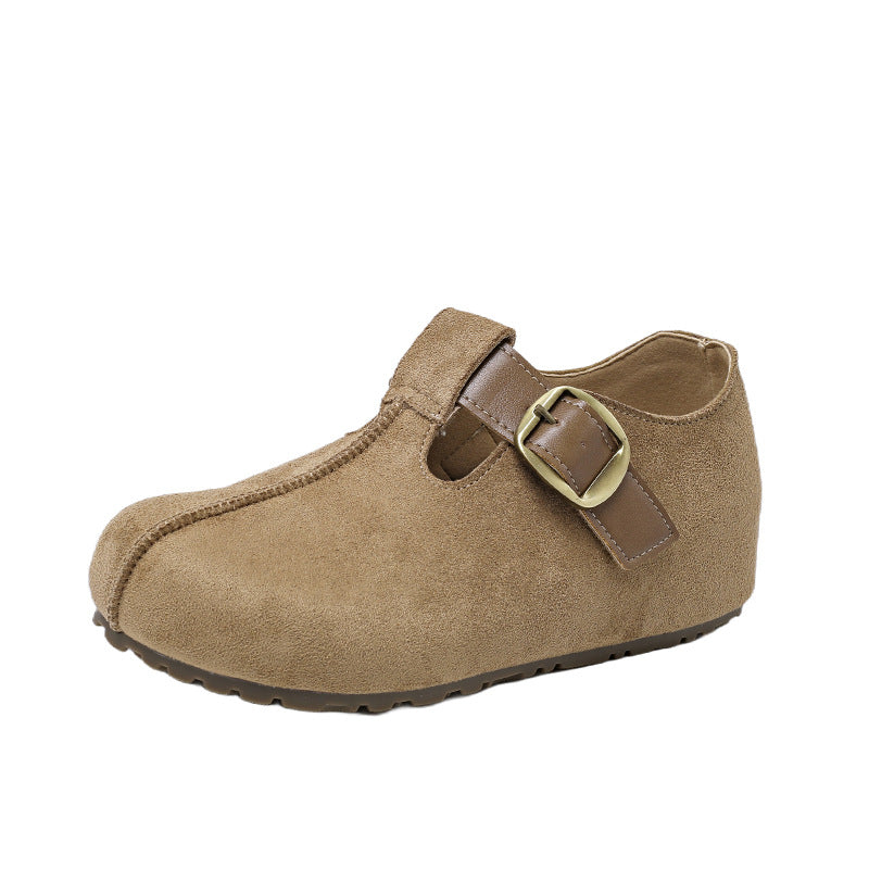 Damen bequeme Clogs mit verstellbarer Schnalle und weichem Obermaterial EB