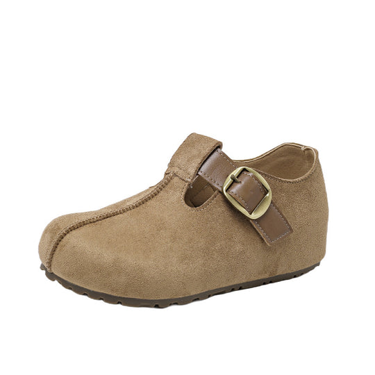 Damen bequeme Clogs mit verstellbarer Schnalle und weichem Obermaterial EB