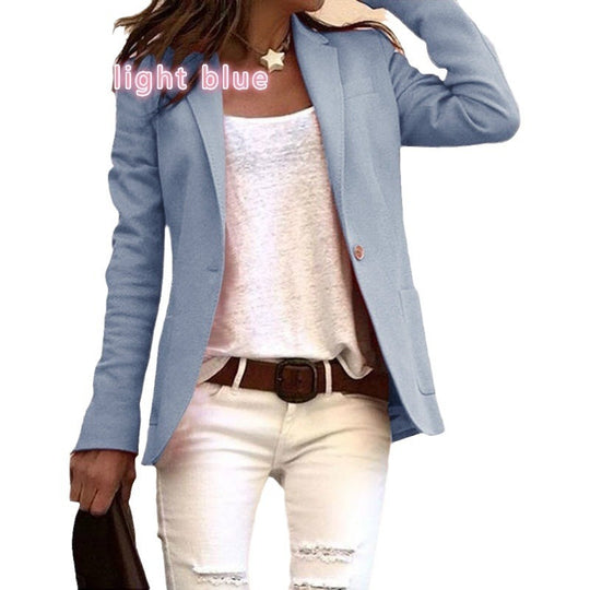 Damen taillierter Blazer mit elegantem Revers EB
