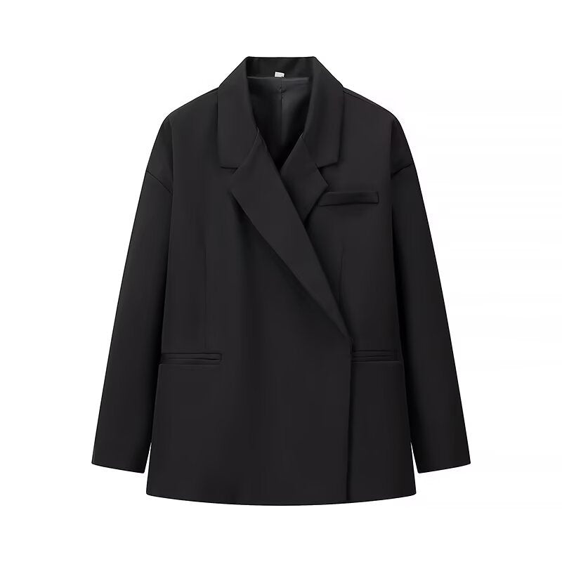 Damen elegante Oversize-Jacke mit schickem Revers EB