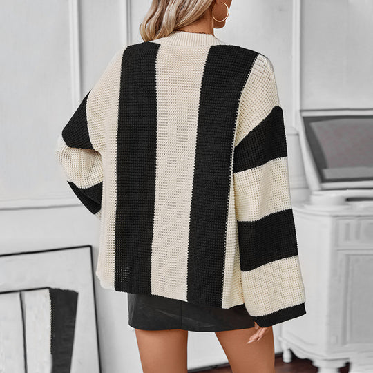 Damen Strickjacke mit einzigartigem Waffelmuster und modischen Knopfdetails EB