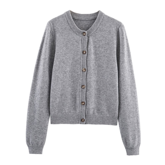 Damen Strickjacke mit Knopfverschluss und feiner Webstruktur EB