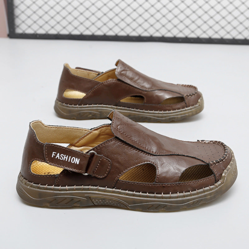 Damen Atmungsaktive Leder-Sandalen im modischen Design EB