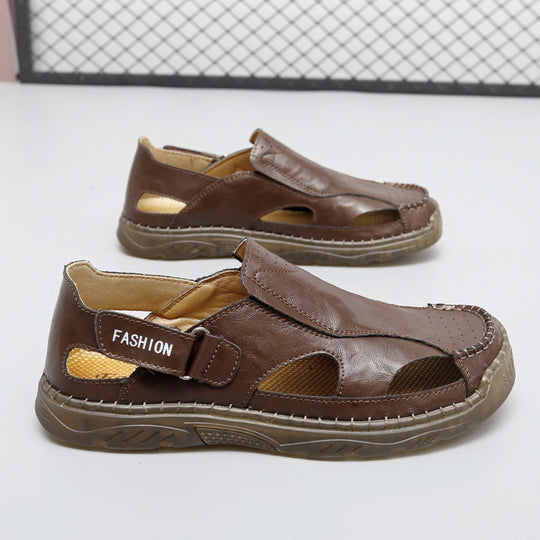 Damen Atmungsaktive Leder-Sandalen im modischen Design EB