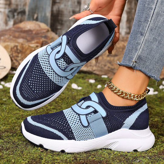 Damen Atmungsaktive Freizeitschuhe mit elastischem Riemen EB