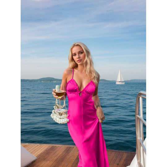 Damen Elegantes Strandkleid mit raffinierten Details EB