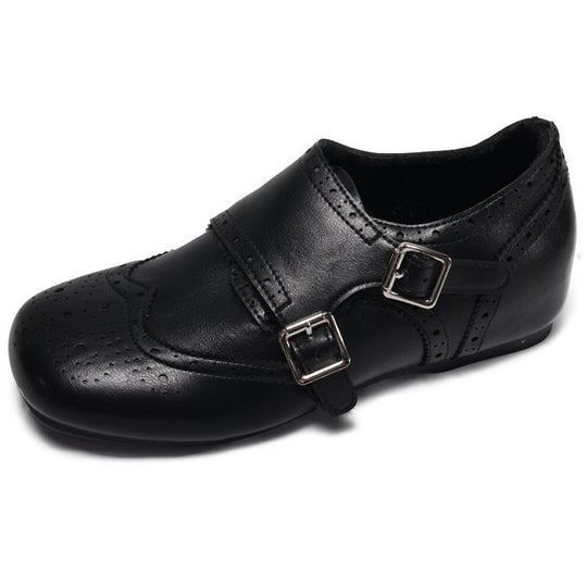 Damen elegante Schnallenschuhe mit feinen Perforationen EB