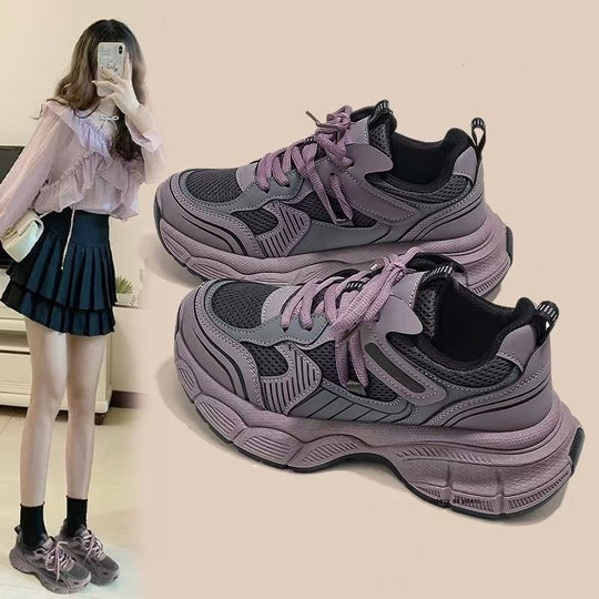 Damen Sportliche Mesh-Sneaker mit ergonomischer Sohle und modischen Akzenten EB