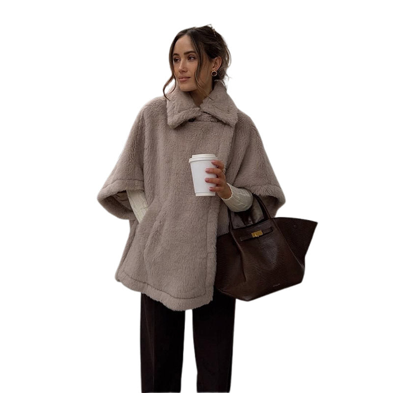 Damen Flauschiger Poncho EB