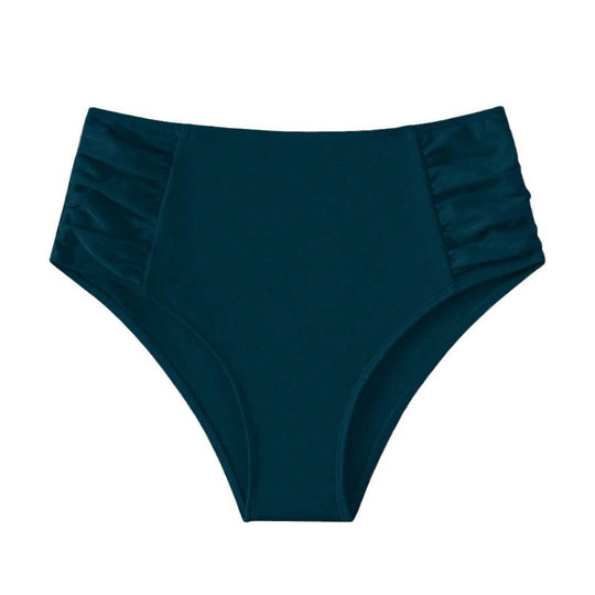 Damen Hoch tailliertes Bikini-Unterteil mit Rüschendetails EB