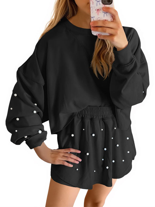 Damen Sportliches Sweatshirt- und Rock-Set EB