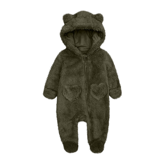 Unisex Fleeceoverall mit Kapuze und Herzaugen EB