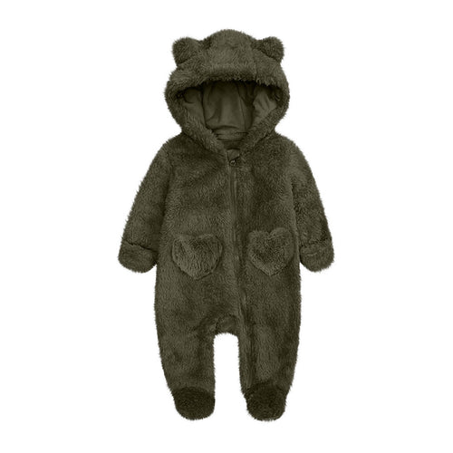 Unisex Fleeceoverall mit Kapuze und Herzaugen EB