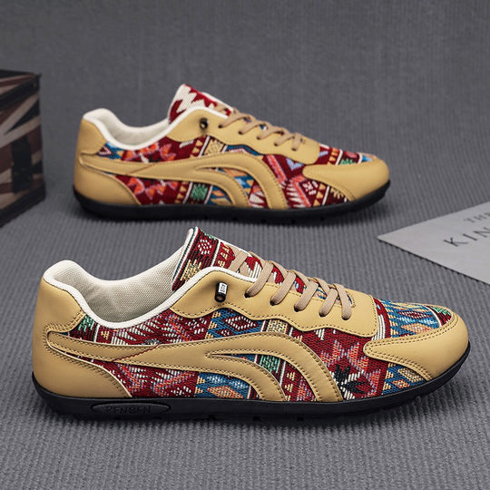 Damen Modische Sneakers mit Ethno-Muster und komfortablem Fußbett EB