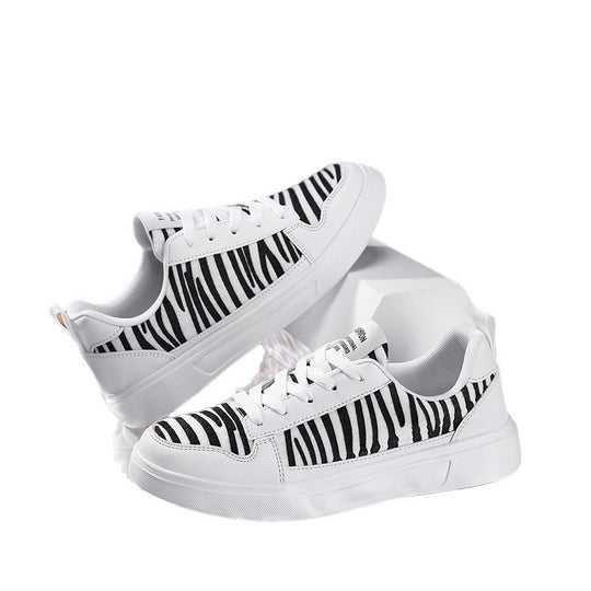 Damen Sportliche Sneakers mit elastischer Schnürsystem und modischem Streifenmuster EB