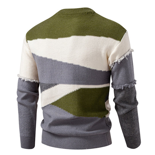 Herren modischer Pullover mit einzigartigem Fransen-Design EB