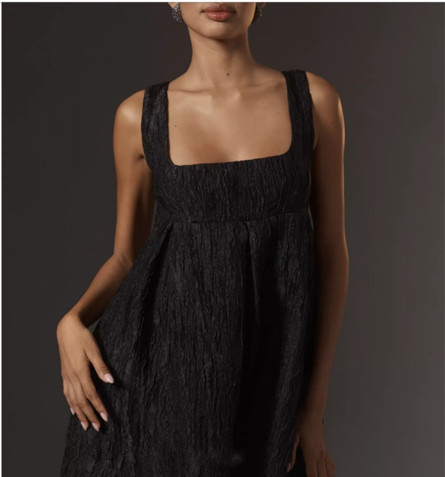 Damen Sommerkleid mit quadratischem Ausschnitt und voluminösem Schnitt EB