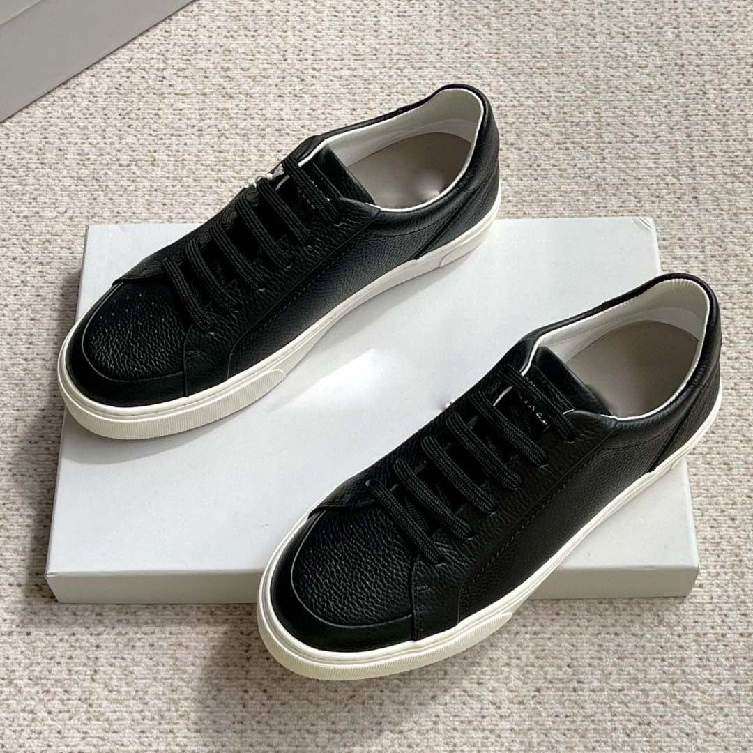 Damen Leder Sneakers mit strukturiertem Obermaterial und rutschfester Sohle EB