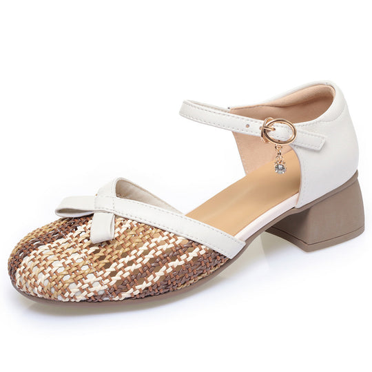 Damen Sling-Pumps mit flacher Riemchen-Detail EB