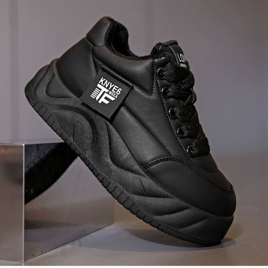 Damen Fleecegefütterte Chunky Sneakers mit rutschfester Sohle und modischem Design EB