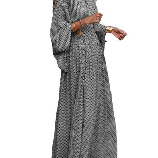 Damen Maxikleid mit elegantem Schnitt und weit ausgestellten Ärmeln EB