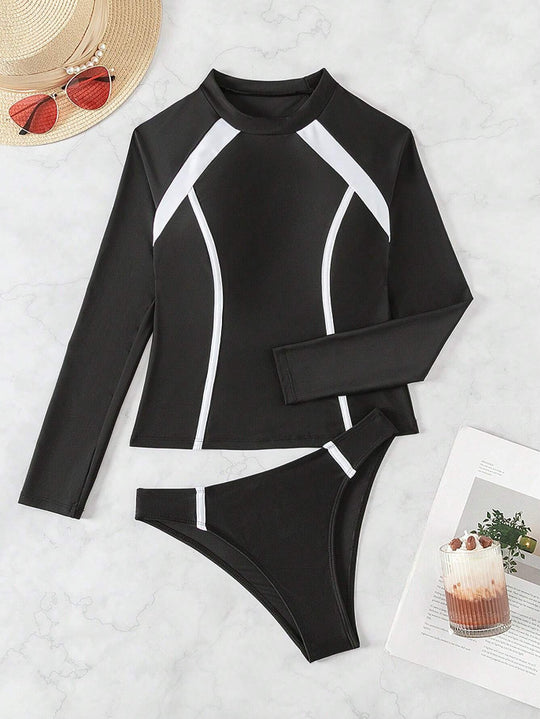 Damen Sportliches Zweiteiliges Badeanzug EB
