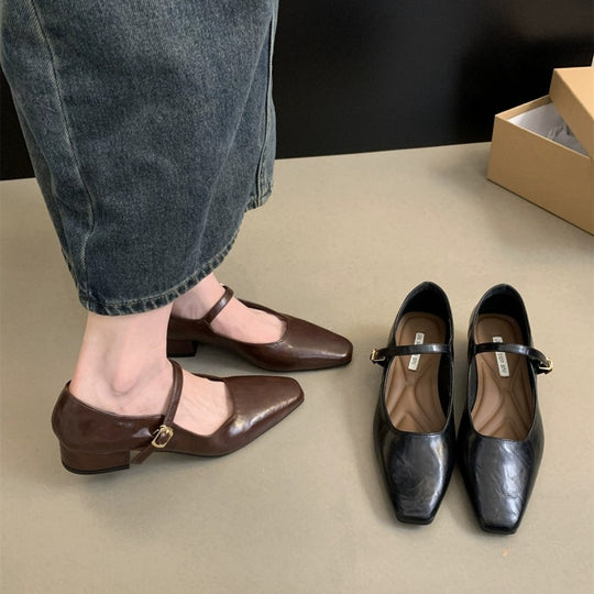 Damen Elegante Ballerinas mit verstellbarem Riemen und komfortabler Innensohle EB