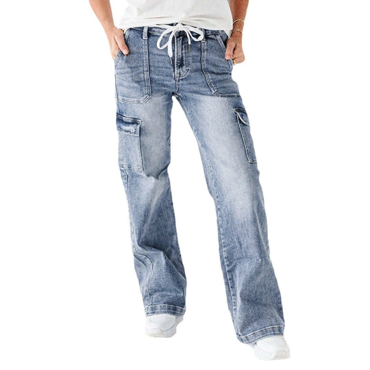 Damen Cargo-Jeans mit lässigem Schnitt und praktischen Taschen EB