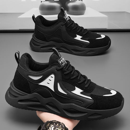 Damen Sportliche Sneakers mit atmungsaktiver Oberflächenstruktur und robustem Sohlenprofil EB
