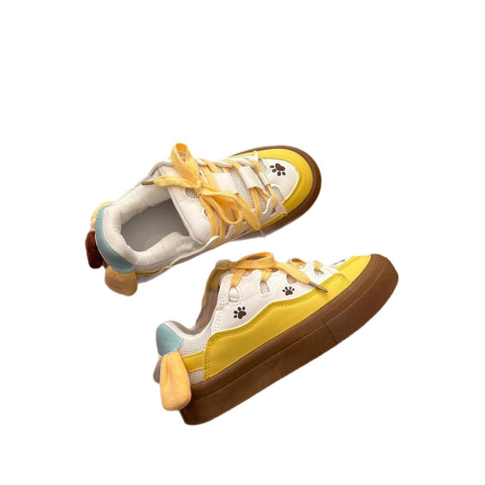 Damen verspielte Sneakers mit tierischen Akzenten EB