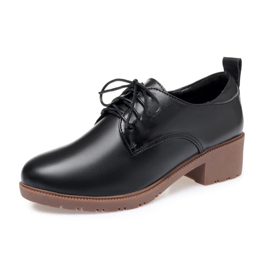Damen Schnürschuhe mit komfortablem Blockabsatz und eleganter Schnittführung EB