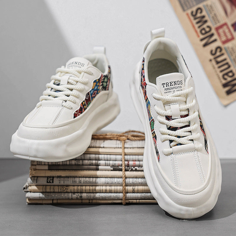 Damen Modische Sneakers mit einzigartigem Mustereinsatz EB
