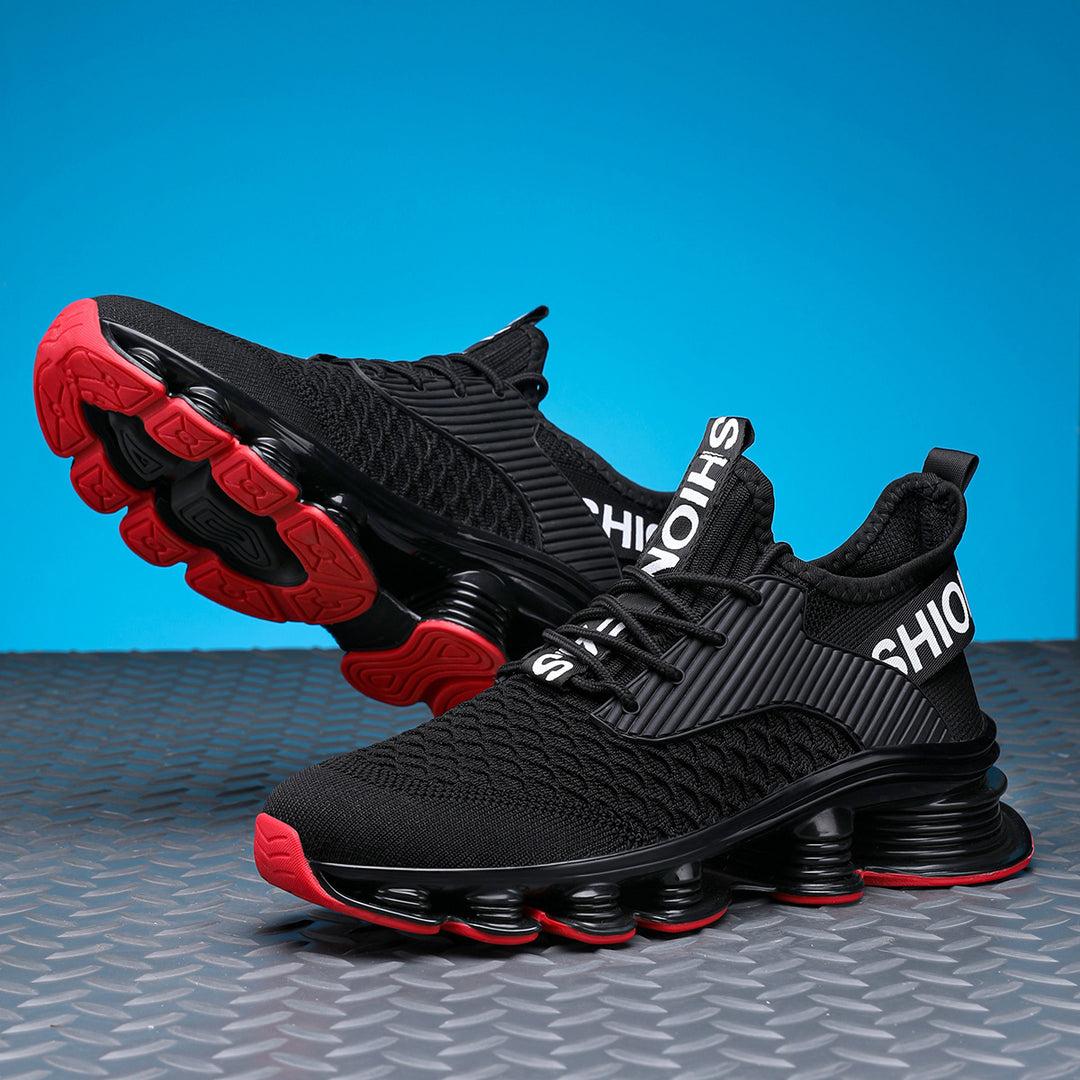 Damen Sportliche Sneaker mit elastischer Sohle und atmungsaktivem Mesh-Obermaterial EB