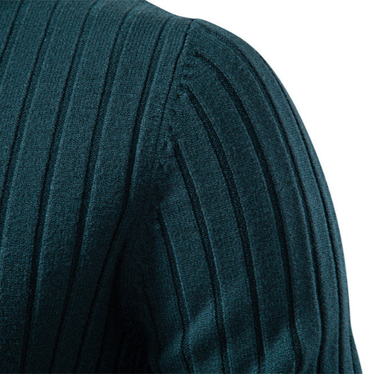 Herren Rollkragenpullover mit feinem Rippstrukturdesign EB