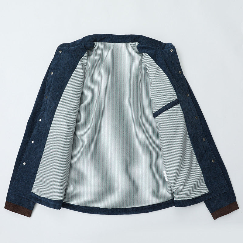 Herren gesteppte Freizeitjacke mit modischem Stehkragen und praktischen Taschen EB