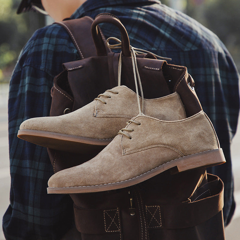 Herren Elegante Schnürschuhe aus weichem Wildleder EB
