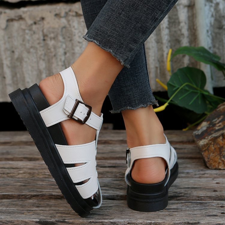 Damen Geschlossene Sandalen mit verstellbarem Riemen EB