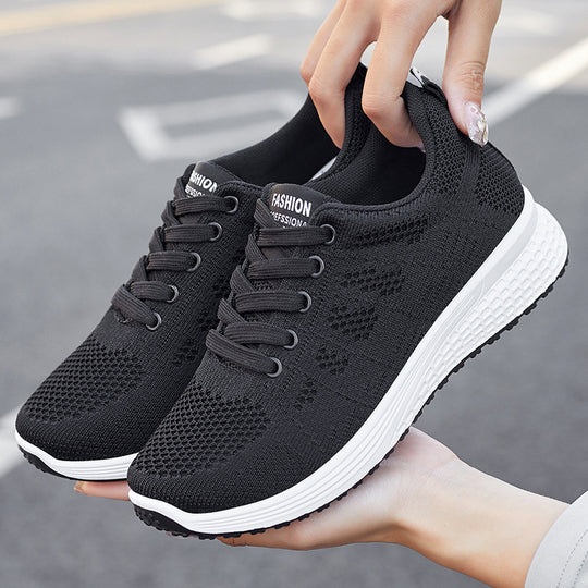 Damen Sportliche und atmungsaktive Fitness-Sneaker mit elastischem Obermaterial EB