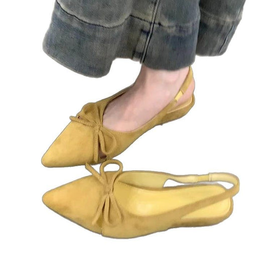 Damen Sling-Ballerinas mit dekorativem Schleifendetail und komfortablem Fußbett EB