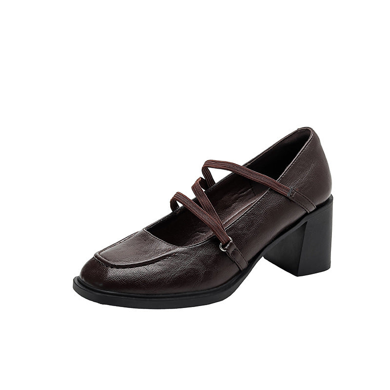 Damen Komfortable Mary Jane Schuhe mit modischem Riemen EB