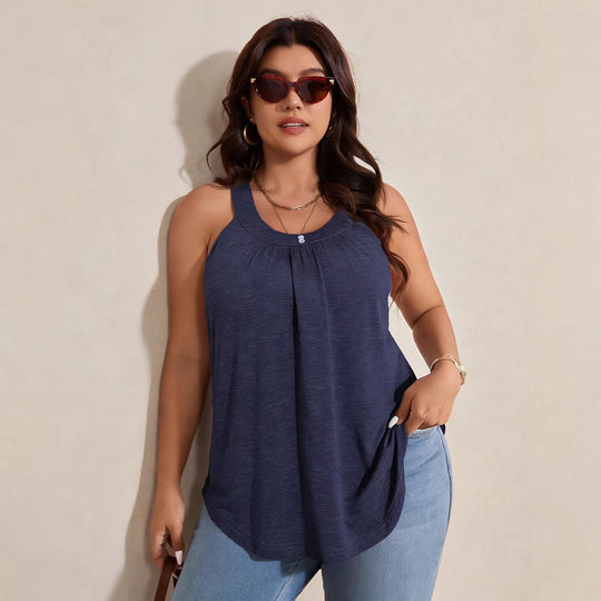 Damen lässiges Trägershirt mit raffinierter Raffung EB